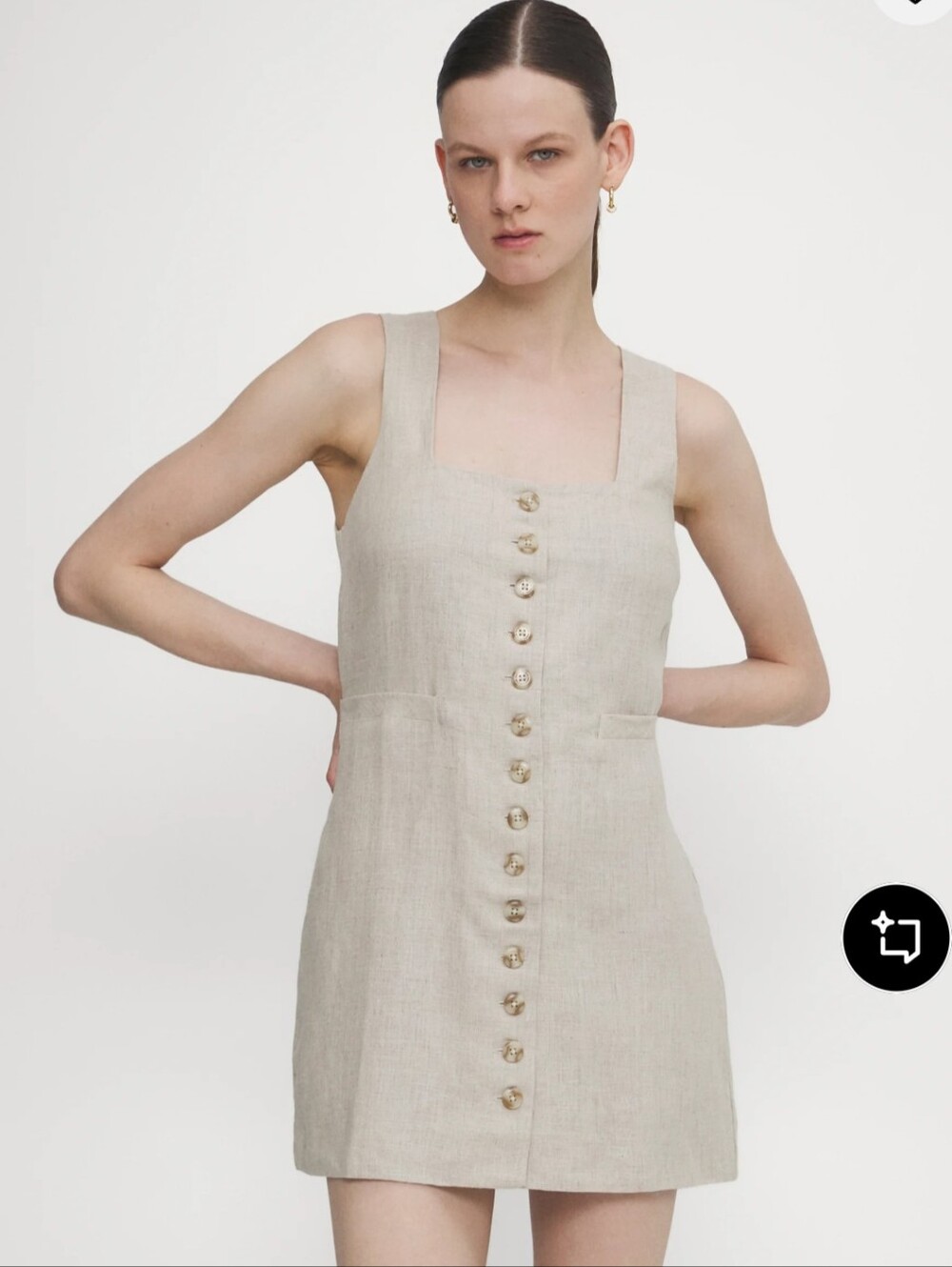Faithfull The Brand/Marinia Linen Dress Sz M - Picture 1 of 7